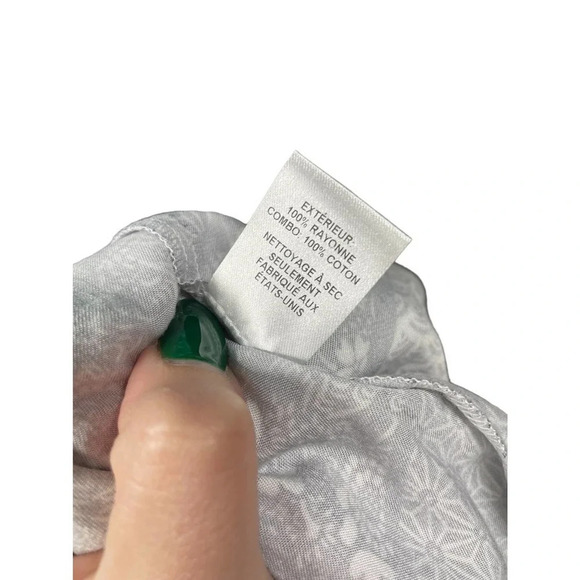 Sea New York Floral Lace Combo Tie Blouse Blue White Size 2 - Picture 7 of 10